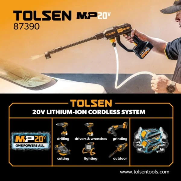 Máy rửa áp lực cao dùng pin 20v li-ion – 87390 - Ảnh 5