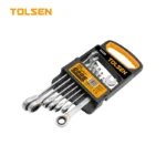 Bộ 7 cờ lê hai đầu – một đầu hở, một đầu vòng có cơ chế bánh cóc – 15229