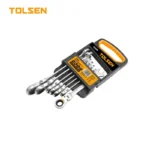 Bộ 7 cờ lê hai đầu – một đầu hở, một đầu gật gù có cơ chế bánh cóc – 15259