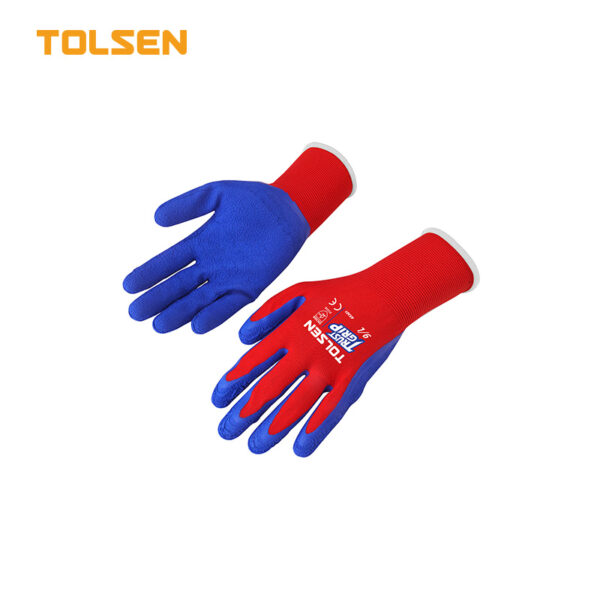 Găng tay lao động phủ latex bọt xanh – 45301