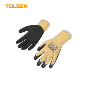 Găng tay lao động phủ latex xanh nhăn – 45307