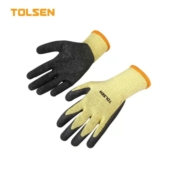 Găng tay lao động phủ latex nhăn xanh- 45311