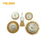 Bộ 5 bàn chải kim loại gắn khoan (công nghiệp) – 77553