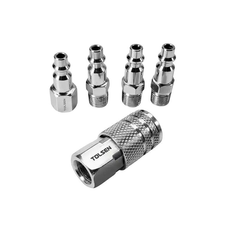 STEEL COUPLER CONNECTOR KIT 72601 Bộ đầu nối nhanh khí nén thép 5 chi tiết - 72601 - Ảnh 1