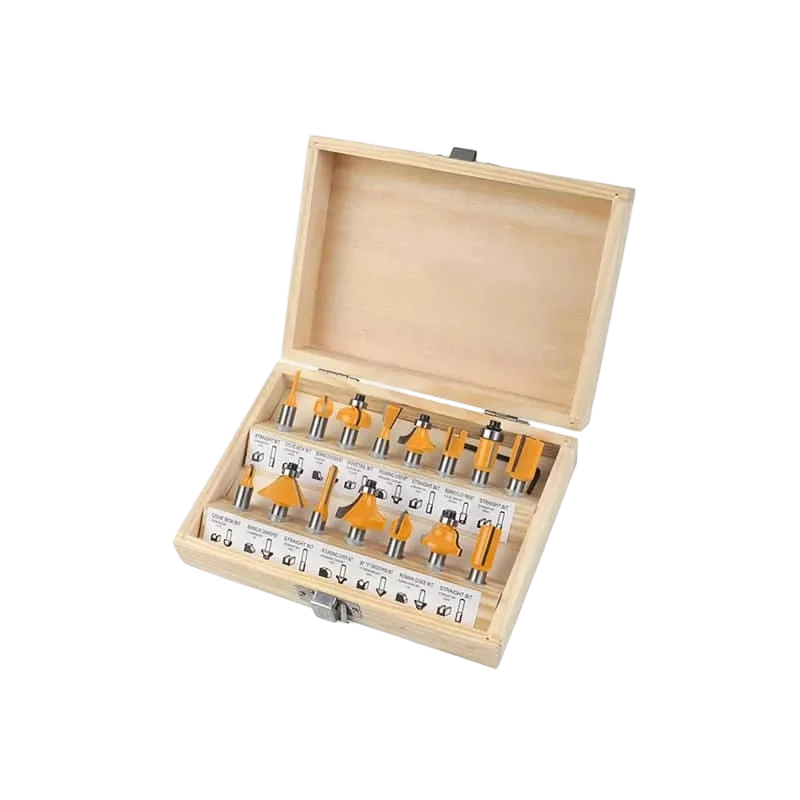 Bộ mũi phay router carbide 15 chi tiết TOLSEN – 75681