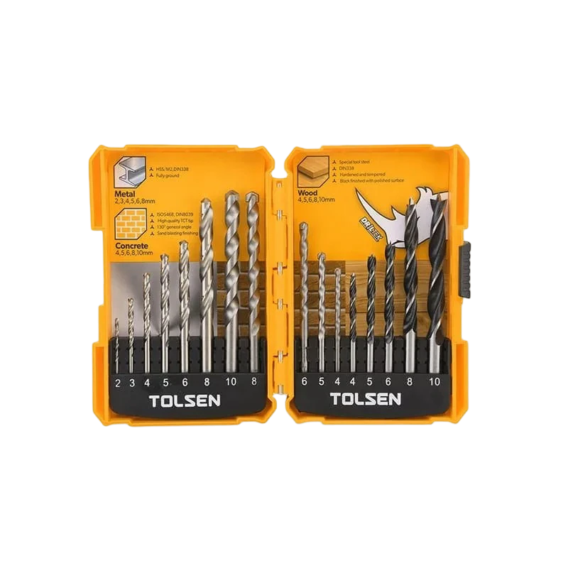 16pcs-drill-bits-set-75628 Bộ mũi khoan TOLSEN 16 chi tiết - 75628 - Ảnh 1