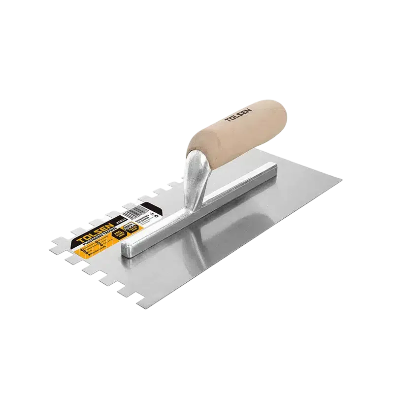PLASTERING TROWEL WITH TEETH 41013 Bay răng cưa cán gỗ - 41013 - Ảnh 1